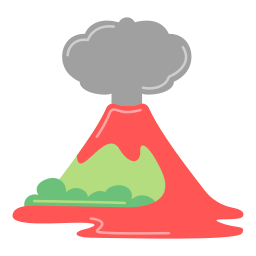 eruzione vulcanica icona