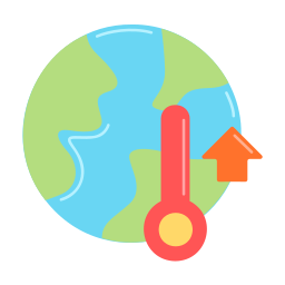 il riscaldamento globale icona