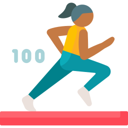 carrera de 100 metros icono