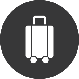 borsa per bagagli icona