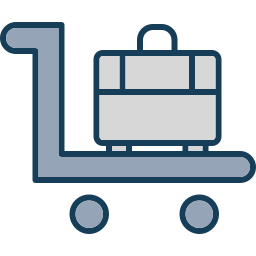 baggage trolley icoon