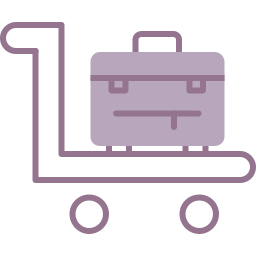 baggage trolley icoon