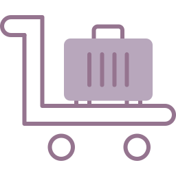 Luggage cart icon