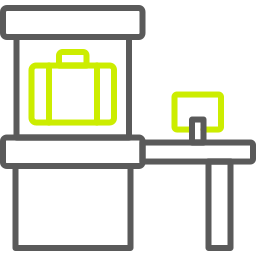 Luggage scanner icon