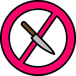 nessun coltello icona