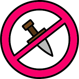 nessun coltello icona