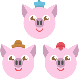 Three piglets icon