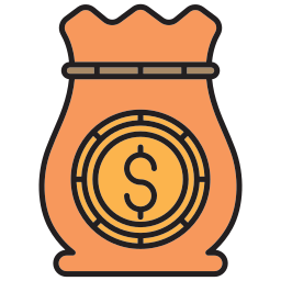 Money bag icon icon