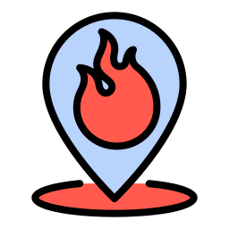 brand locatie icoon