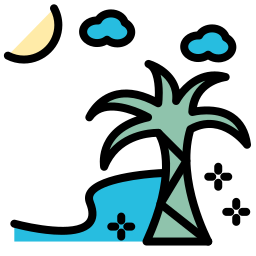 isola tropicale icona