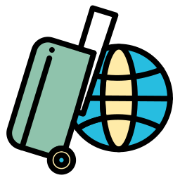 Travel bag icon