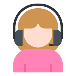 Call center operator icon