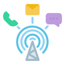 red de comunicacion icono