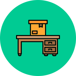 Office desk icon