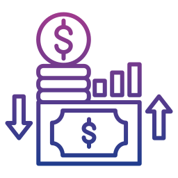 przepływ środków pieniężnych ikona
