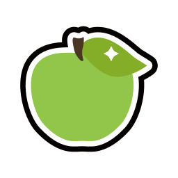 Зеленое яблоко иконка