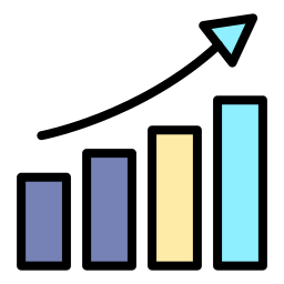gráfico de crescimento Ícone