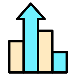 grafico di crescita icona