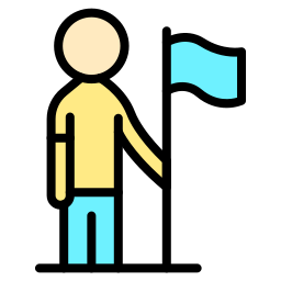 bandiera dell'obiettivo icona
