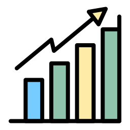 gráfico de crescimento Ícone