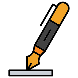 atramentowy długopis ikona
