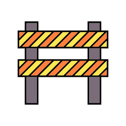 Road blockade icon