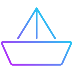 papierowa łódka ikona