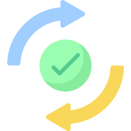 ciclo di feedback icona