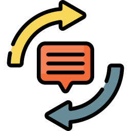 ciclo di feedback icona