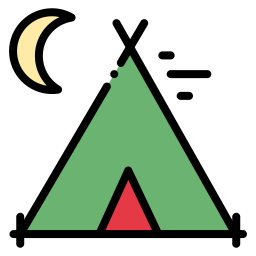 Camping tent icon