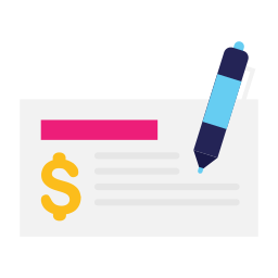 Cheque payment icon