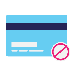 geen creditcard icoon