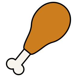 Chicken drumstick icon