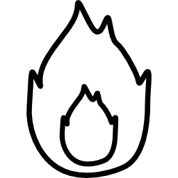 fiamma di fuoco icona