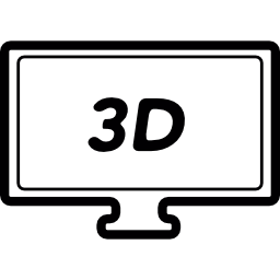 3-dimensionaal scherm icoon