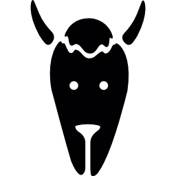 testa di bisonte icona