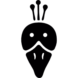 cabeza de pavo real icono