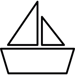 bateau en origami Icône