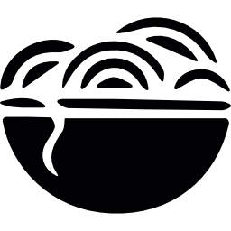Noodles in bowl icon