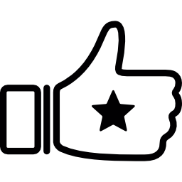 Thumb up with star icon