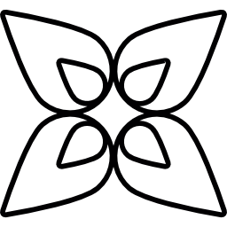 Flower with 4 petals icon