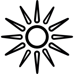 raggi di sole icona