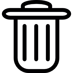 Trash metal pail icon