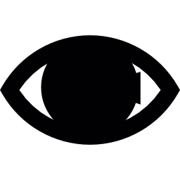 oko bez rzęs ikona