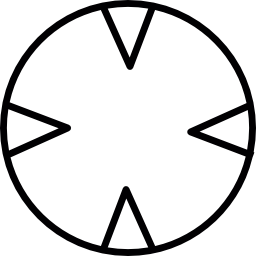 cruce circular icono