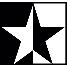 estrella blanca negra icono