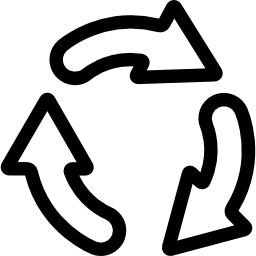 ciclo di frecce di riciclaggio icona