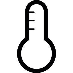 termómetro de mercurio vacío icono