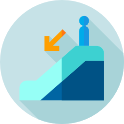 rolltreppe runter icon