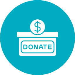 caja de donación icono